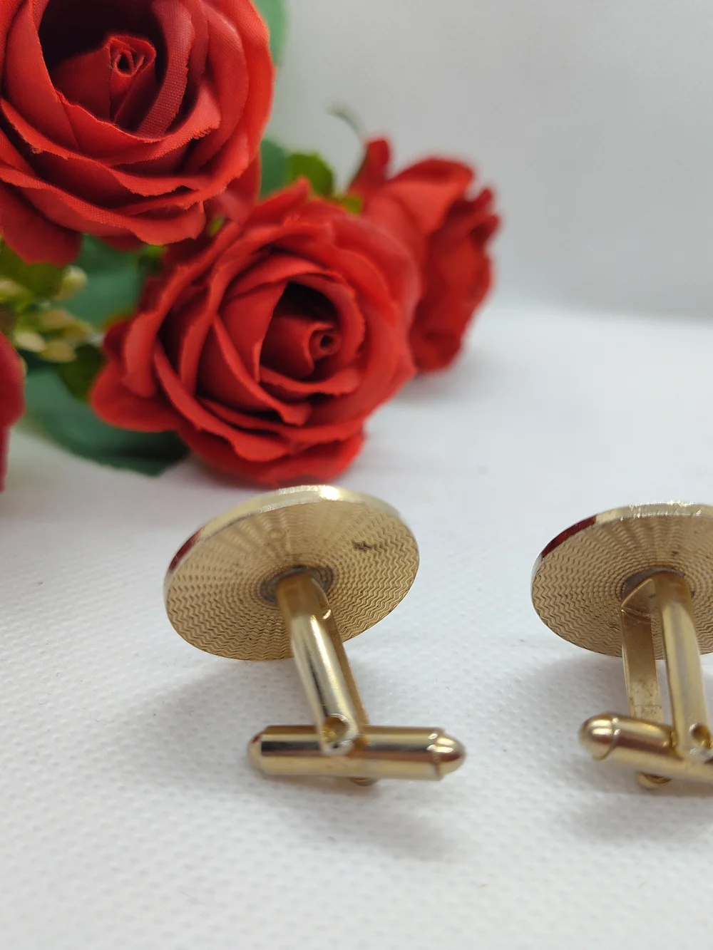 Vintage Equestrian Horse Head Enamel Cufflinks in Brown and White